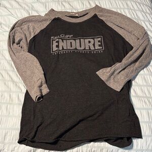 Men’s or unisex 3/4 Sleeve Tee - Black and Gray